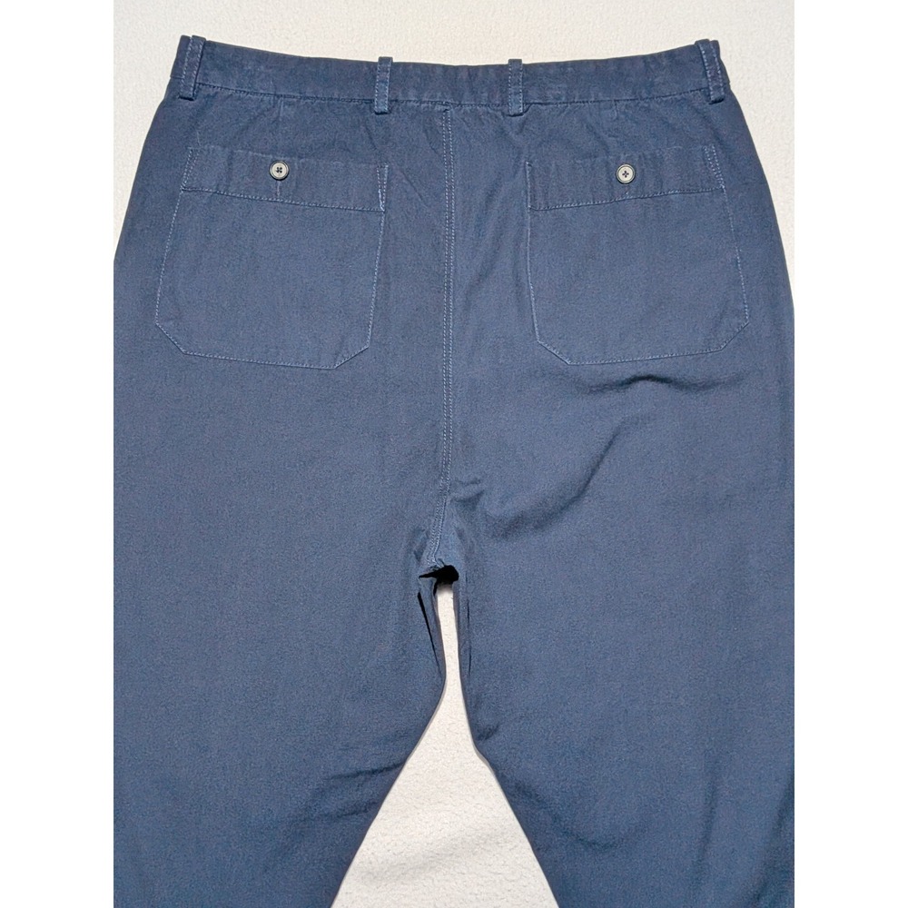 R Swiader Pleated Pants Mens 34 High Rise Tapered USA Made Blue - Picture 6 of 12